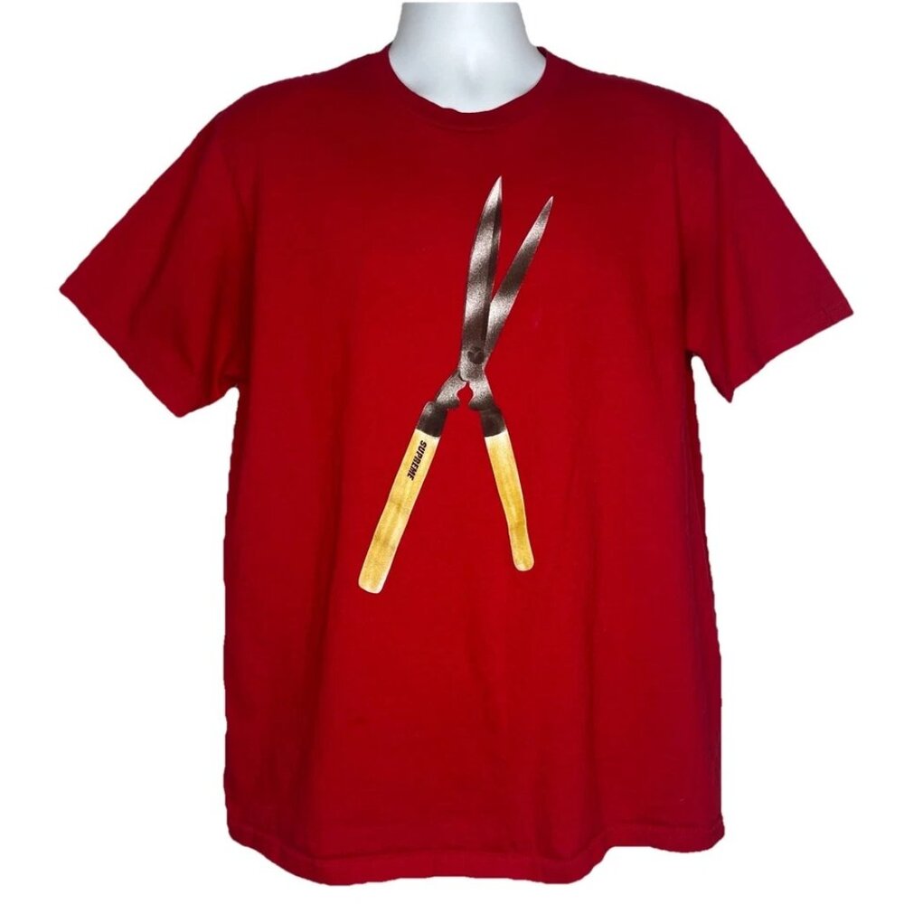 Supreme Shears T-shirt Size L Red SS19 Preshrunk